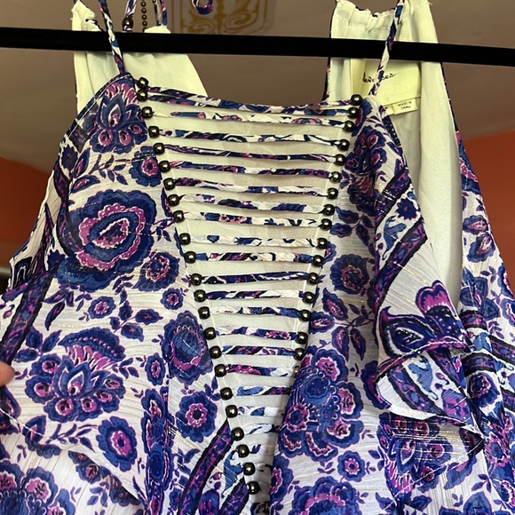 Purple Anthropologie Joanie Shorts Elevenses romper, SP, metal detail! - Picture 4 of 5